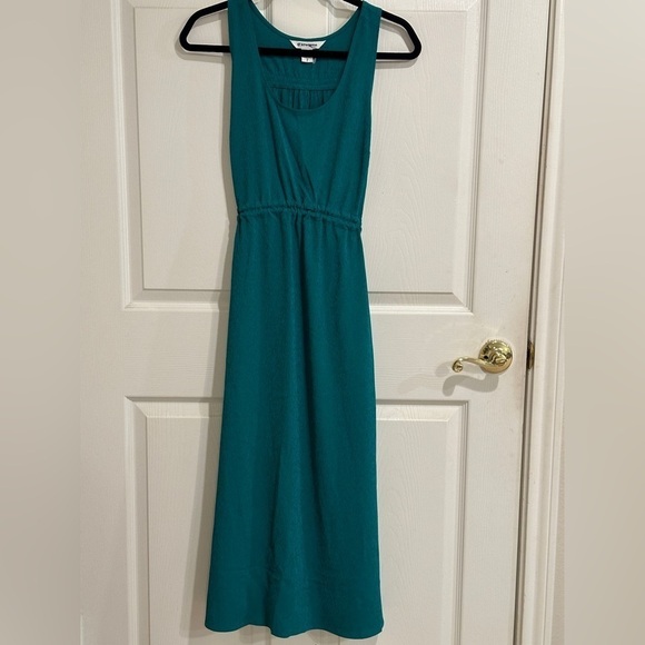 *NWOT* Athleta Echo Sleeveless Midi Dress Green Size Small - Picture 2 of 10